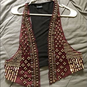 Red & gold vest